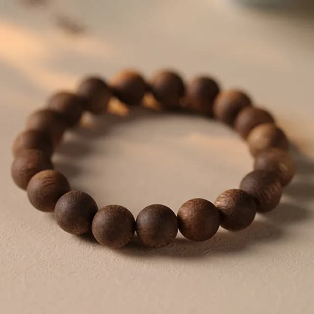 【MoonDy】雙11 綠奇楠沉香手鍊 圓珠單圈手串 新中式 手飾 手串 手鍊 佛珠飾品