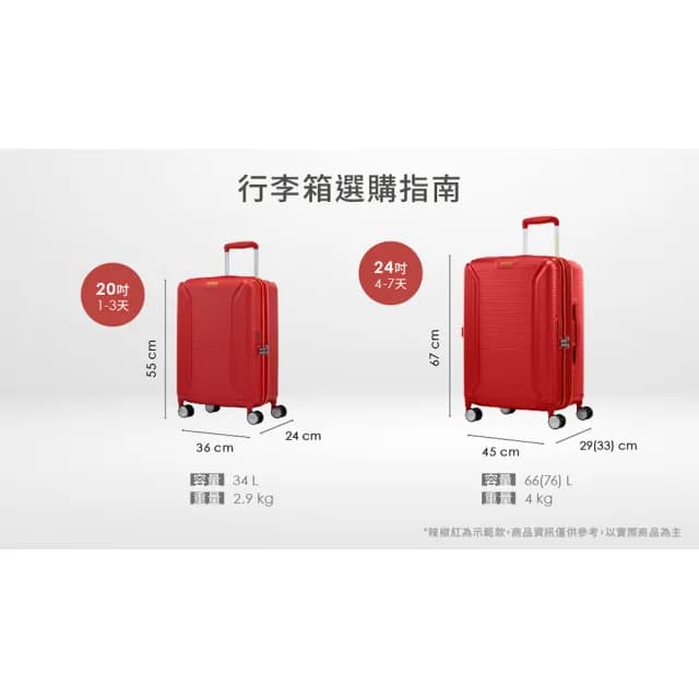 【AMERICAN TOURISTER 美國旅行者】24吋 ROBOTECH 2:8 上掀式可擴充大容量輕量PC行李箱/旅行箱(多色可選)