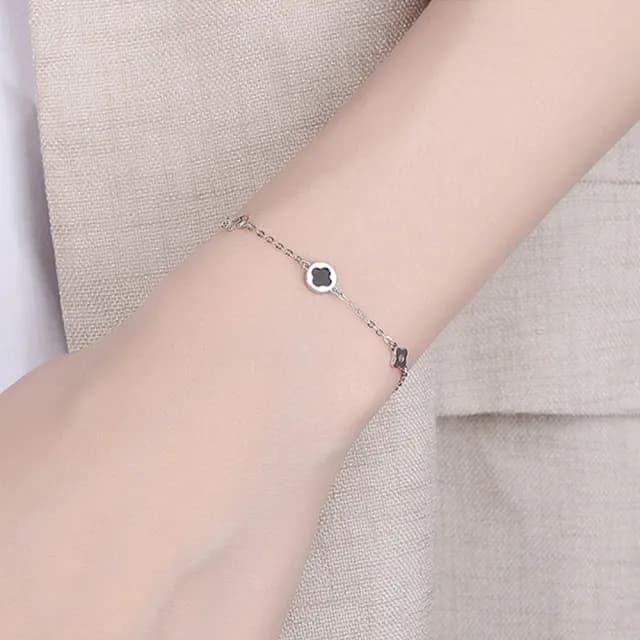 【LEESA】雙11 幸運草手鍊\閨蜜手鍊\S925\純銀手鍊\女生手鍊\生日禮物