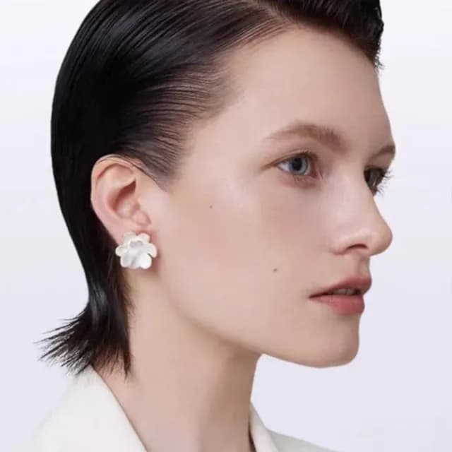 【KT DADA】雙11 山茶花耳環 百搭飾品 耳環 耳釘 花朵耳環 送禮物 耳飾