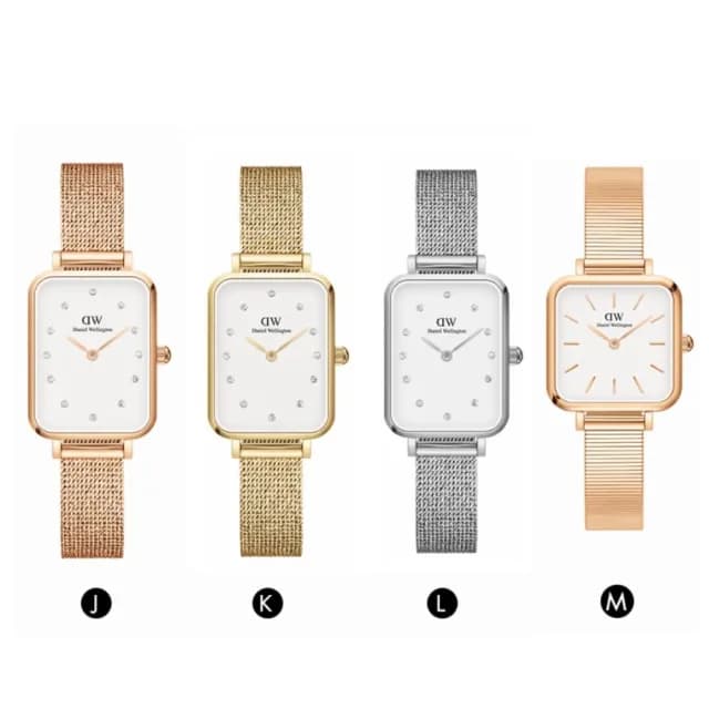 【Daniel Wellington】DW 手錶  Quadro、幻彩系列20X26、方錶、小圓錶、米蘭金屬錶(多款任選)