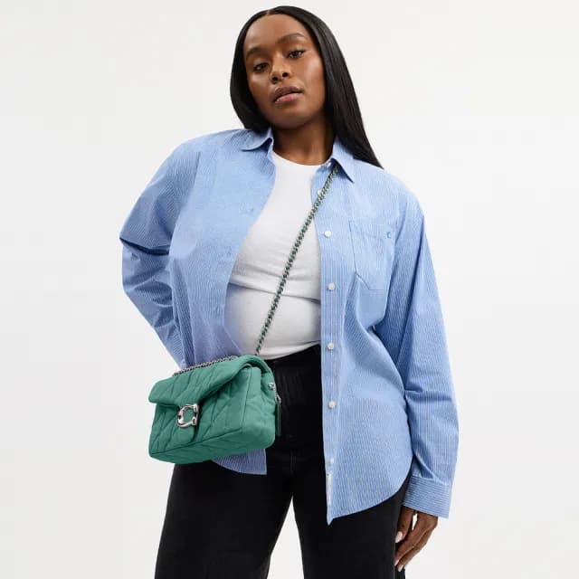 【COACH】蔻馳官方直營 TABBY 26 絎縫單肩手袋 單肩包 肩背包-多色任選(CBG31)