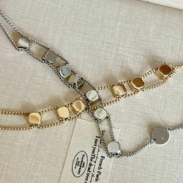 【LEEHER】雙11 方塊手鍊/不規則手鍊/百搭/穿搭配件/飾品/手鍊/女生手鍊/