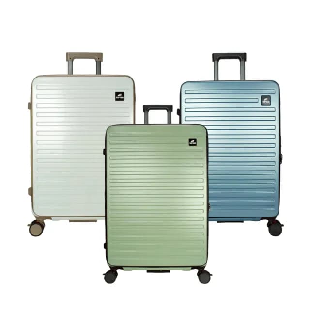 【DF travel】聖地牙哥雙海關鎖可USB充電有飲料架25吋前開式可加大行李箱旅行箱 - 多色可選