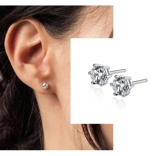 【Luster】狂銷雙11!現貨速遞!30分 D/VS1 培育鑽  鑽石耳環-速(培育鑽石X2總重0.60ct)