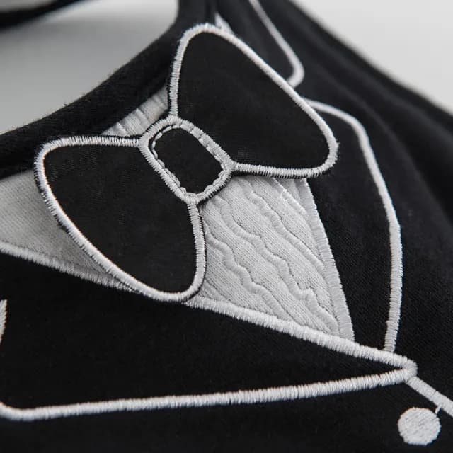 【Frenchie Mini Couture】嬰童禮盒 - 燕尾服圍兜2件組(彌月禮盒新生兒滿月生日禮萬聖節童裝)