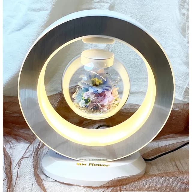 【OSTARA FLORIST 奧斯塔拉花藝】新款夢幻飛燕系列 永生花懸浮檯燈含藍芽音響(永生花、居家生活、節日送禮)