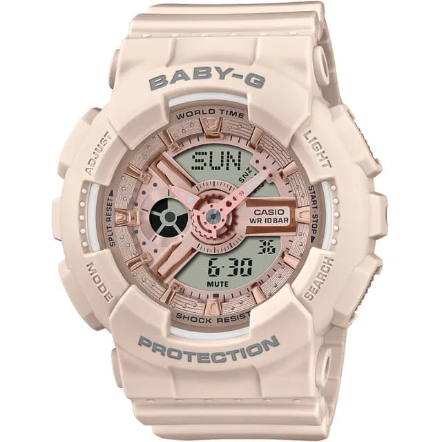 【CASIO 卡西歐】BABY-G 街頭潮流雙顯錶(BA-110XCP-4A)