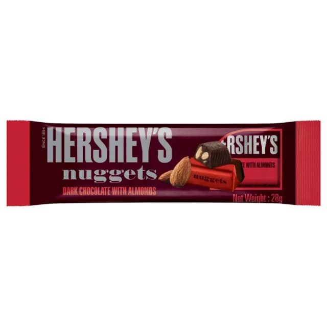 【Hersheys 好時】金磚巧克力 12入組 口味任選(28gx12入 巧酥可可風味/杏仁夾餡黑/杏仁夾餡牛奶)