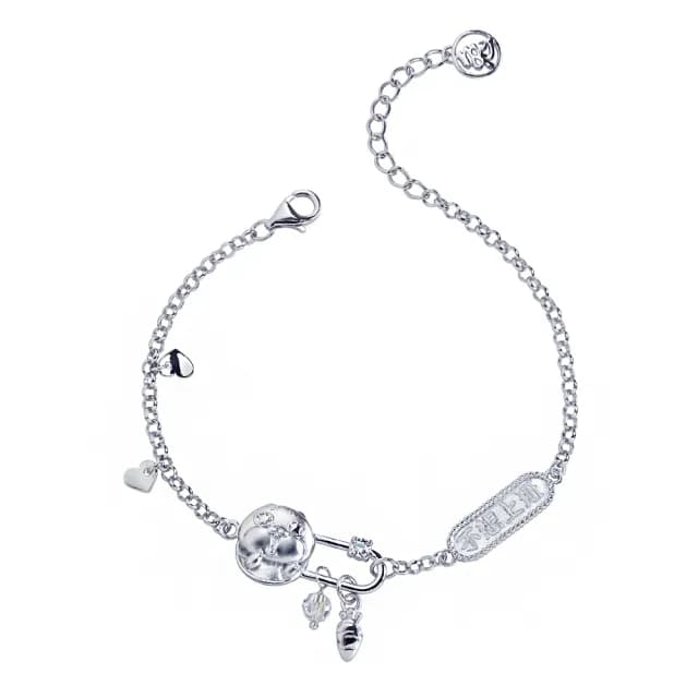 【2sweet 甜蜜約定】好想兔獨家聯名文字款5款任選銀手鍊(甜蜜約定 好想兔 銀飾)