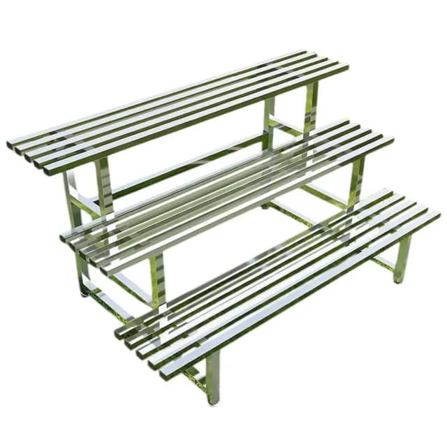 【poko】福利新品 不鏽鋼三層花架(陽臺花架 花盆架 階梯式戶外盆栽架 防鏽防腐 多肉植物架)