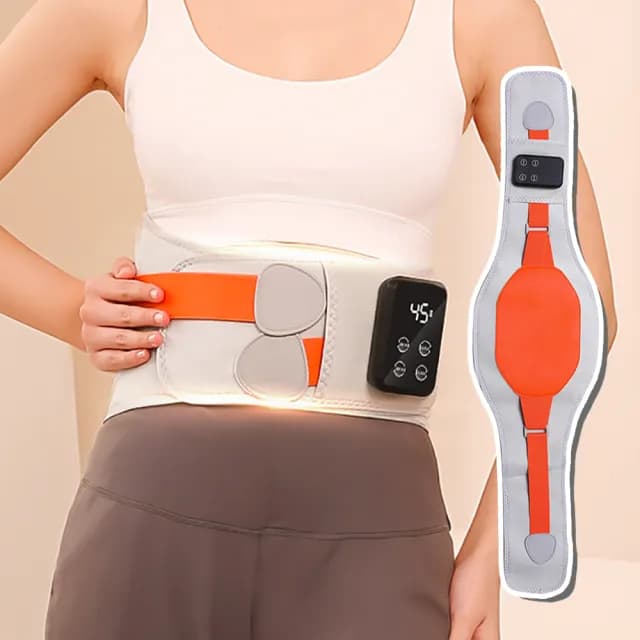 【暖研所】五段溫控腰部熱敷按摩護腰帶 石墨烯電加熱保暖按摩儀 暖宮腰帶 束腰帶/熱敷帶/暖腹墊 交換禮物