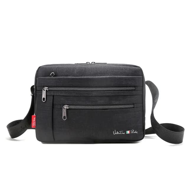 【Valentino Rudy 范倫鐵諾.路迪】多隔層機能收納休閒橫式斜背/側背包(VR29383 七夕情人節禮物 送禮 男包)