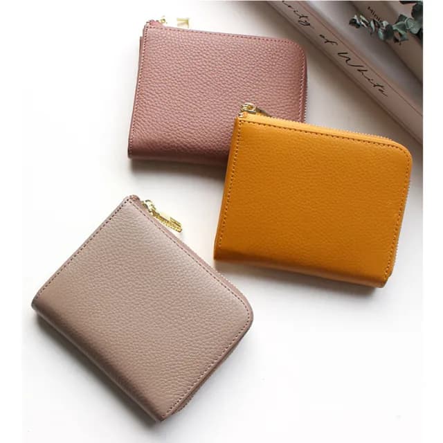 【莉莉貝】日本進口 LIZDAYS真皮拉鍊短夾(多色任選/L形拉鍊設計 大容量收納 牛皮錢包)