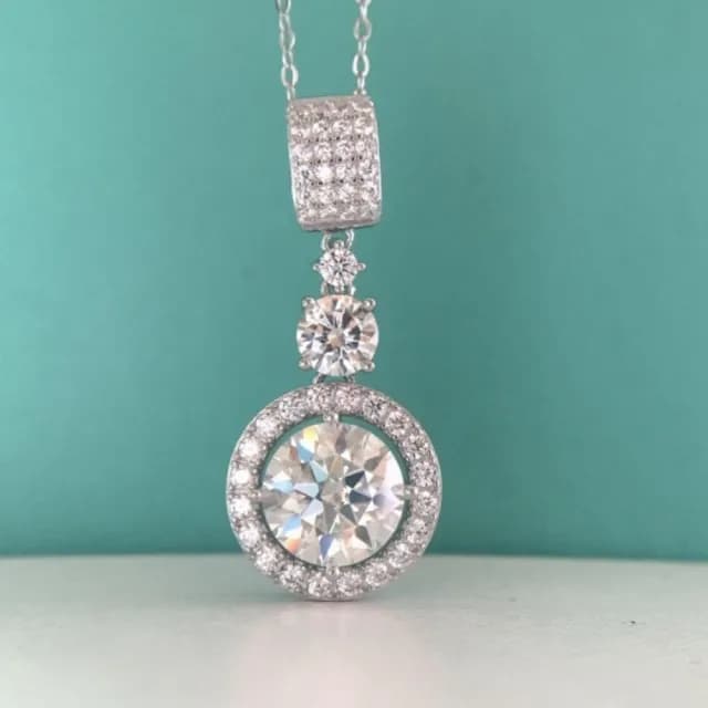 【時尚巴黎】現貨+預購 頂級莫桑鑽石項鍊925純銀女項鍊鎖骨鍊項鏈情人節禮物(5克拉鎖骨新款個性74lq68)