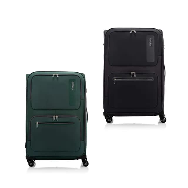 【AMERICAN TOURISTER 美國旅行者】30吋 MAXWELL 前開式/上掀式可擴充輕量布面軟殼行李箱/布箱(多色可選)