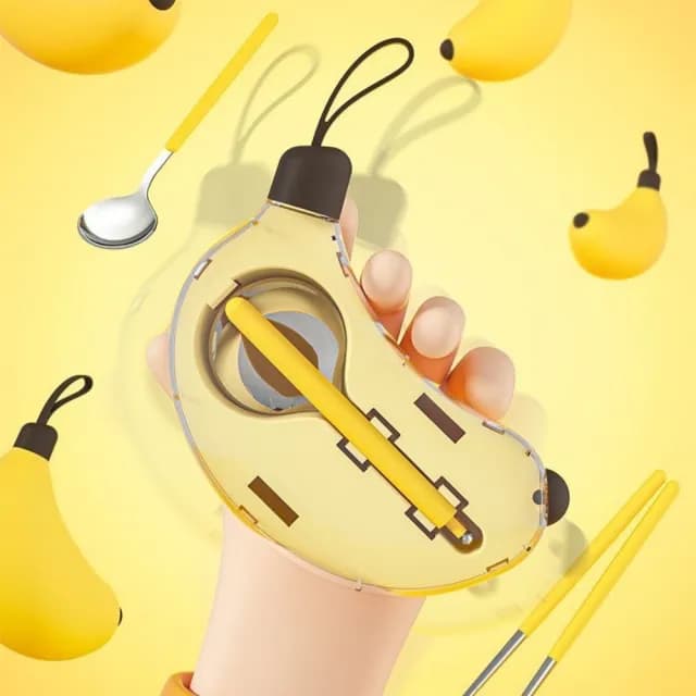 【小日子選物】便攜式304不鏽鋼摺疊筷子勺子套裝學生專用一人餐具收納盒(告別一次性餐具)