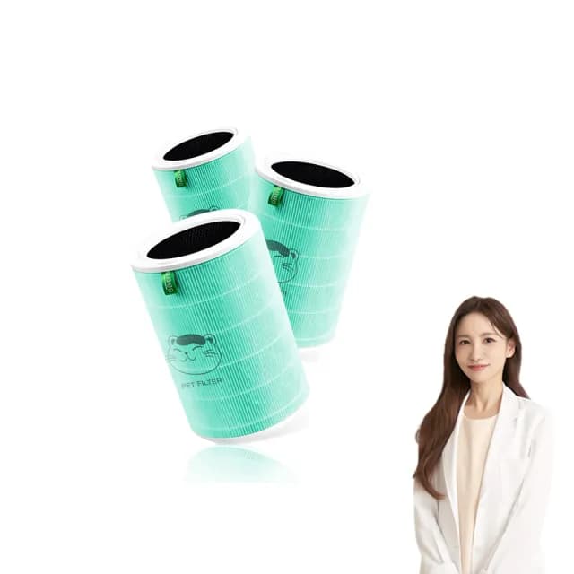 【綠綠好日】3入組_適用 米家 小米 1代 2代 2S Pro 3代 空氣淨化器 HEPA抗敏濾芯(含RFID 除臭綠 濾網)