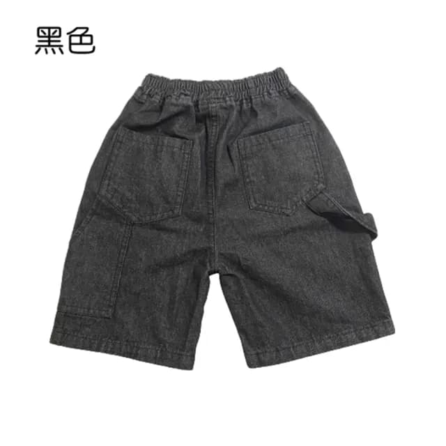 【橘魔法】好搭鬆緊褲頭牛仔短褲(五分褲 短褲 牛仔褲 褲子 男童 兒童 大童 童裝 童褲)