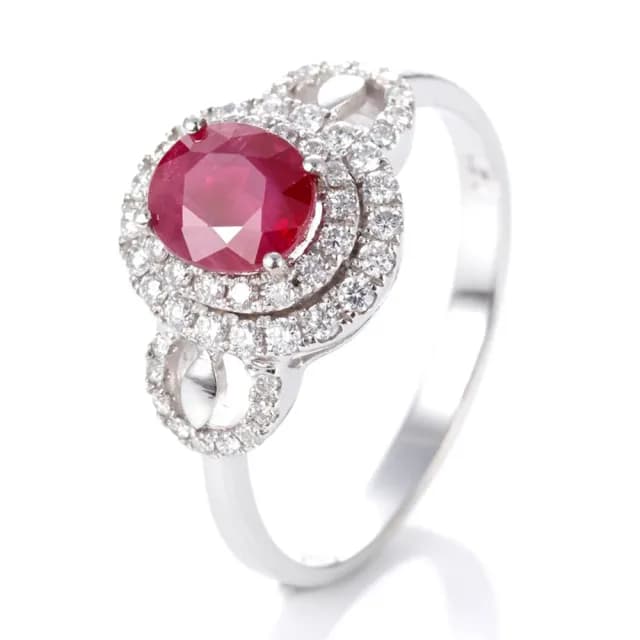 【DOLLY】1克拉 GRS無燒緬甸紅寶石18K金鑽石戒指-031(母親節 交換禮物 長輩送禮首選)