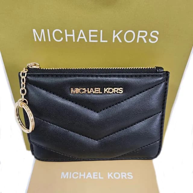 【Michael Kors】MK JET SET TRAVEL小香風/絎縫鑰匙包卡片夾/MK零錢包禮盒組(送禮)