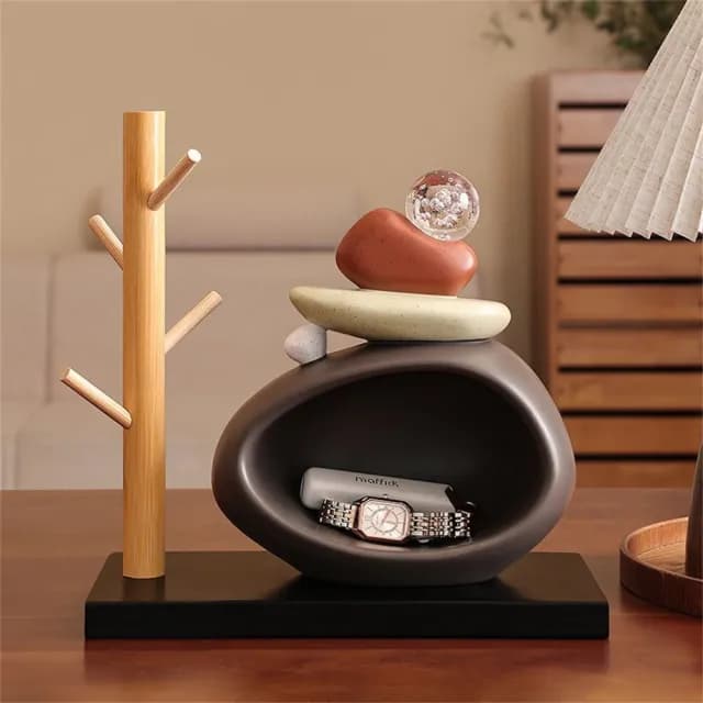 【新川】時來運轉鑰匙收納 玄關擺件裝飾品(客廳酒櫃電視櫃擺設 喬遷新居禮物)