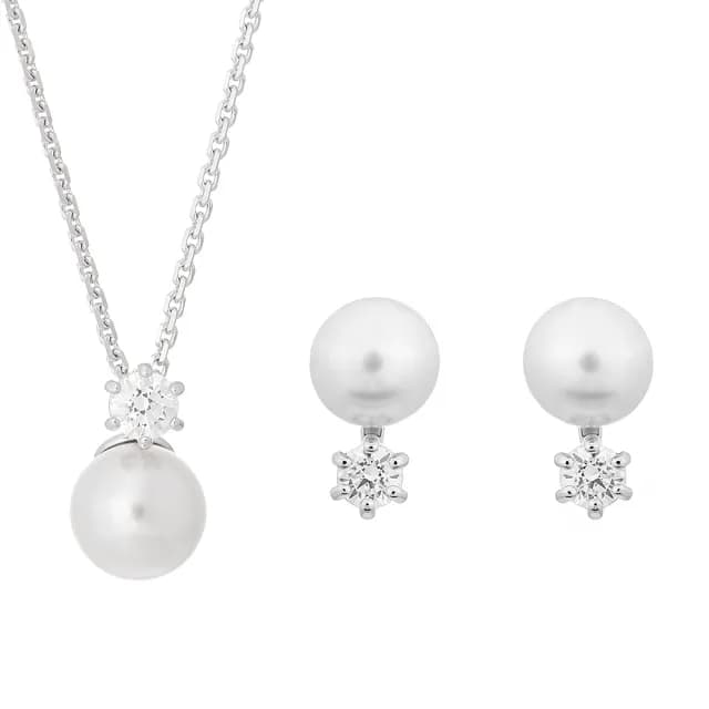 【SWAROVSKI 施華洛世奇】Matrix 項鍊耳環套組(超 值 組 合)