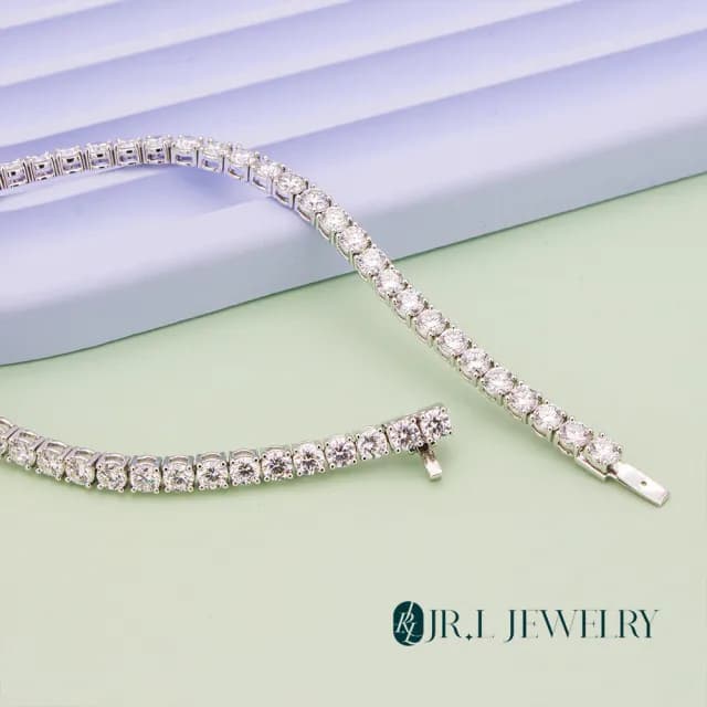 【JR.L金瑞利珠寶】雙11 5克拉 唯美 鑽石手鍊(未來鑽石 9K)