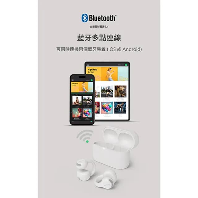 【Philips 飛利浦】TAQ2000 耳夾式真無線藍牙耳機(TAQ2000)