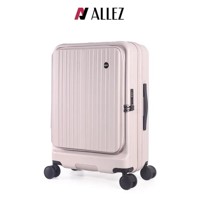 【ALLEZ 奧莉薇閣】25吋 掀旅箱II 前開式 煞車輪 大容量可擴充行李箱(AVT24025)