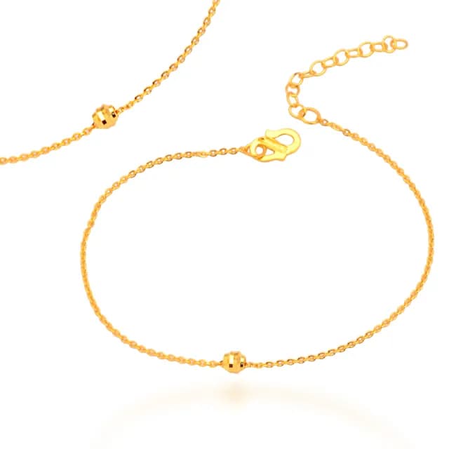 【福西珠寶】雙11黃金手鍊 一顆豆黃金手鏈(金重0.36錢正負0.01錢)