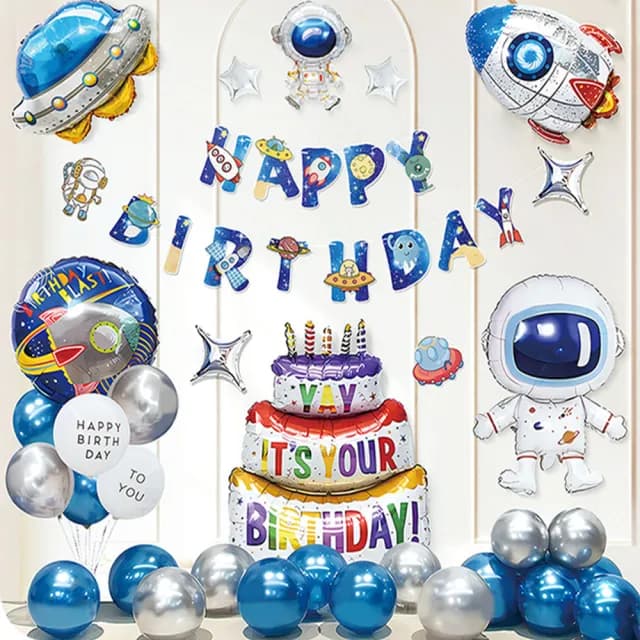 【TengYue】生日派對造型佈置氣球組-贈打氣筒(生日氣球 派對佈置 告白求婚 周歲慶生 畢業 紀念日)