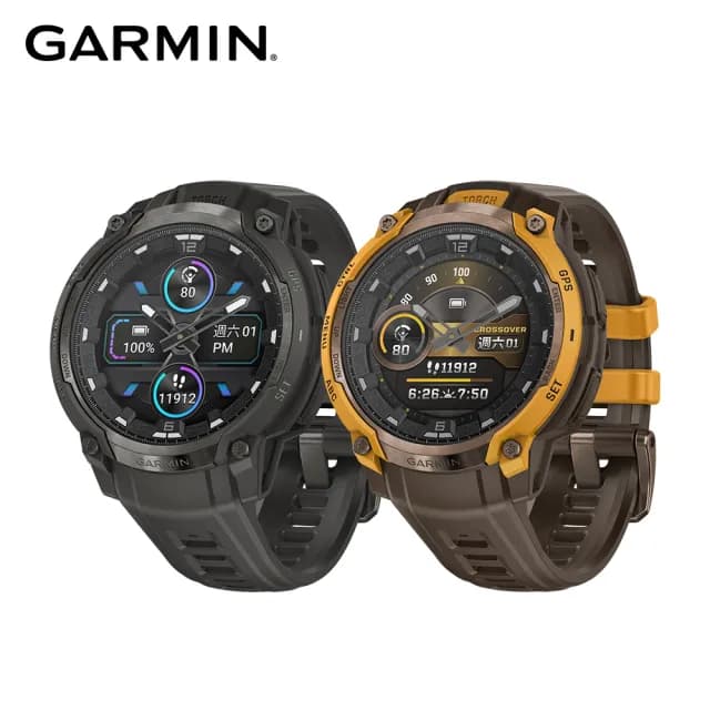 【GARMIN】INSTINCT Crossover AMOLED 實體指針GPS智慧錶 45mm