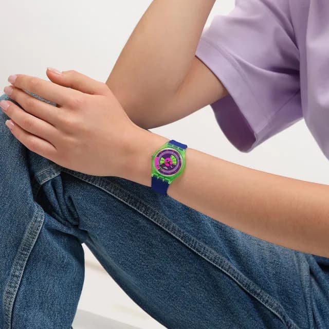 【SWATCH】NEON SKYCHART 經典手錶/男錶/女錶/瑞士製造 SO28G704(34mm)