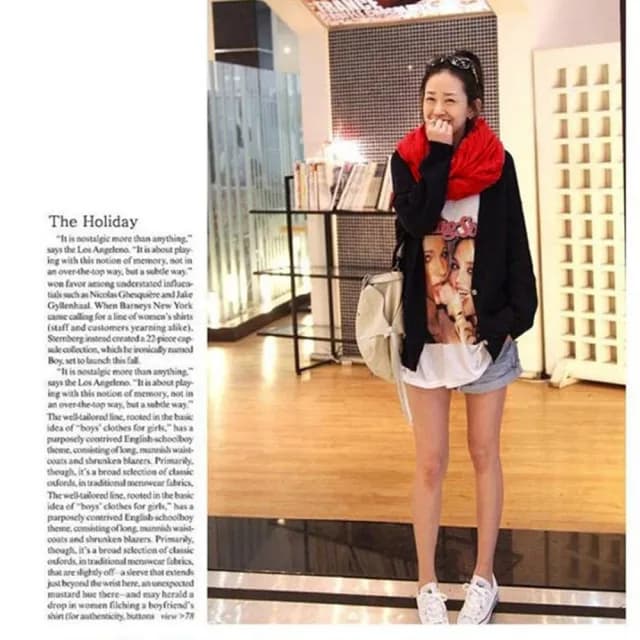 【橘魔法】素面抓皺百搭皺褶長圍巾(披肩兩用款 披巾 絲巾 服裝搭配 配件)