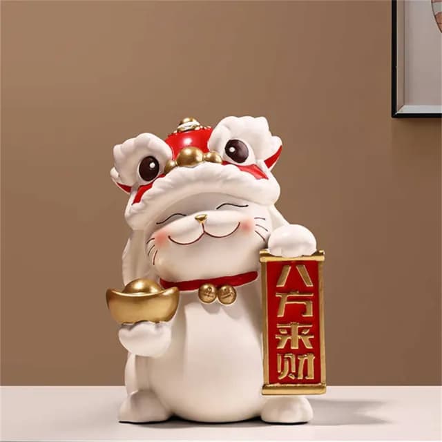 【超微米】招財貓擺飾 搬家開業擺件 送禮禮物 客廳電視櫃玄關擺設 酒櫃裝飾品 喬遷新居禮品(招財貓擺飾)