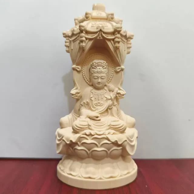 【LEEHER】觀音寶塔擺設/佛教擺設/家居擺設/送禮推薦/黃楊木材質/佛像雕刻/觀音寶塔像