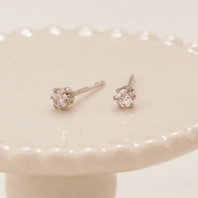 【vacanza】小鑽點・純銀耳環