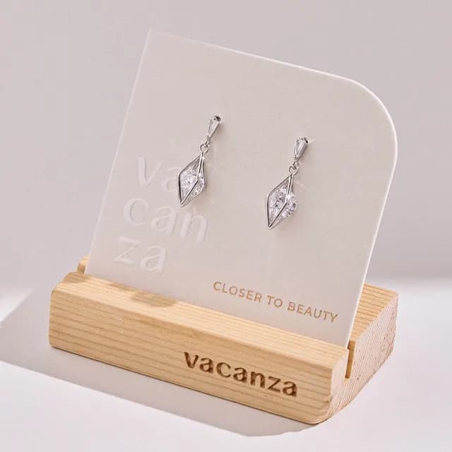 【vacanza】光芒稜星・純銀耳環