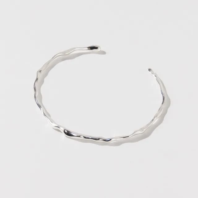 【vacanza】不規則C環・純銀手鍊