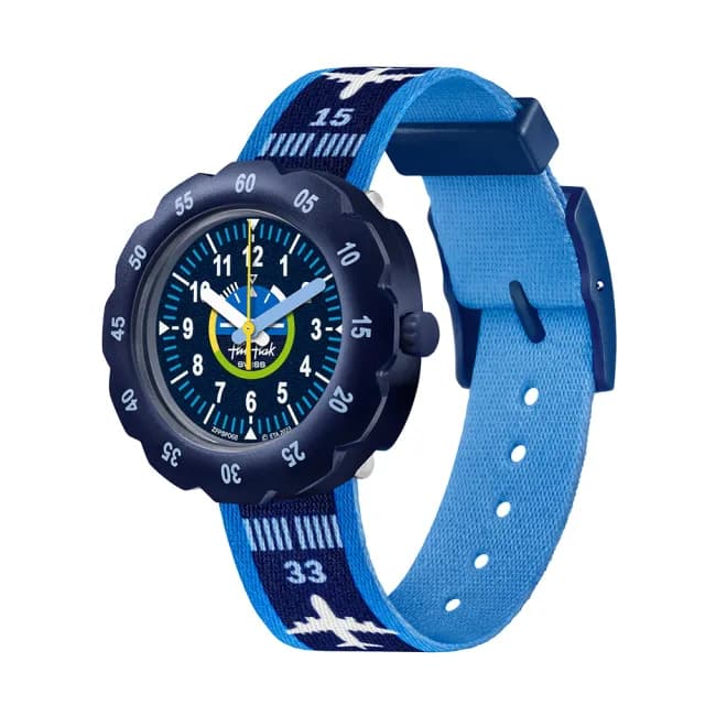 【Flik Flak】兒童手錶 TAKE OFF /兒童禮物/安全防水/瑞士製造 FPSP068(34.75mm)