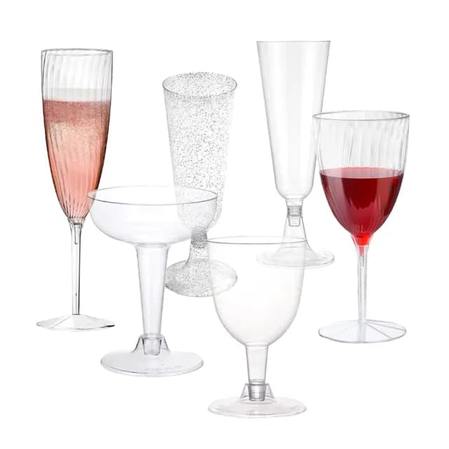 拋棄式飲料杯1組-多款(派對餐具 一次性 杯子 免洗杯 飲料杯 塑膠杯 調酒杯 水杯 生日 高腳杯 點心杯)