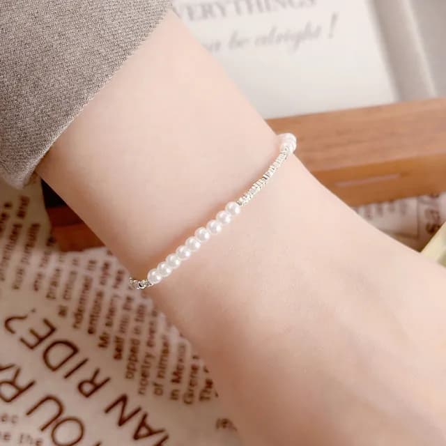 【UME.Acce】雙11 碎銀珍珠拼接手鍊(碎銀手鍊 珍珠手鍊 拼接手鍊)