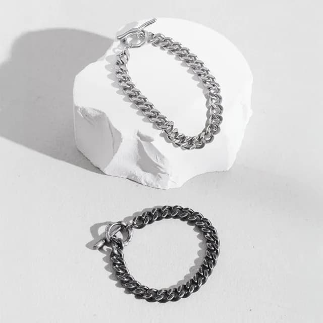 【vacanza】Plain-me聯名｜剛柔並濟．經典．醫療鋼鍊條手鍊