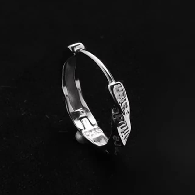 【MoonDy】七宗罪耳環 純銀耳圈 環狀耳環 莫比烏斯耳飾 男生飾品 耳扣 字母素圈 配飾