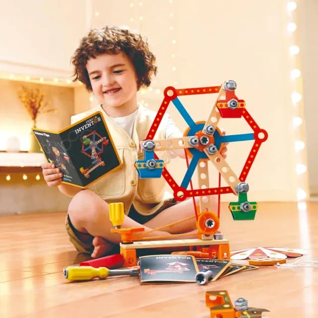 【Hape】嘉年華工程組裝組合(木製玩具/木頭玩具/彌月禮/生日禮)