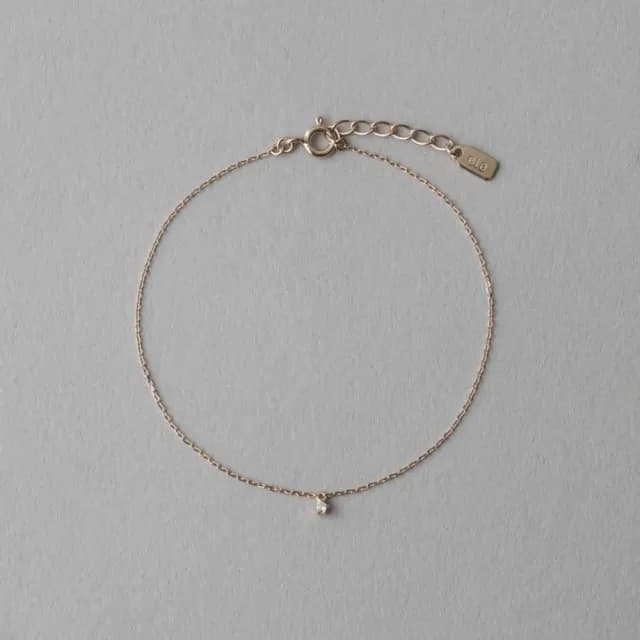 【ete】閃耀星星爪鑲鑽石手鍊-0.01ct(鉑金色 金色 粉霧金色)