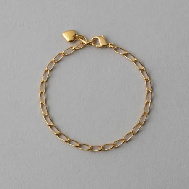 【ete】份量感立體愛心手鍊(鉑金色 金色)