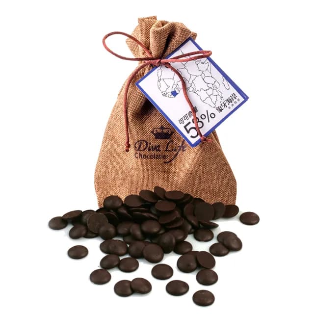 【Diva Life】單一產區鈕扣型黑巧克力1袋
