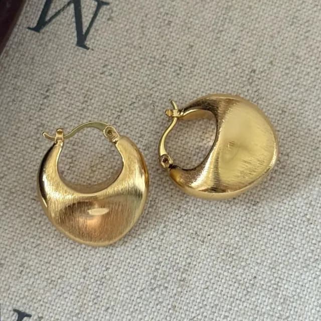 【LEEHER】雙11 陶罐耳飾/個性造型/送禮推薦/小巧耳環/紋理感設計/簡約造型/小眾設計/氣質小耳圈/設計感耳